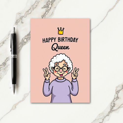 Joyful Queen Birthday Card