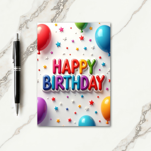 Joyful Rainbow Birthday Card