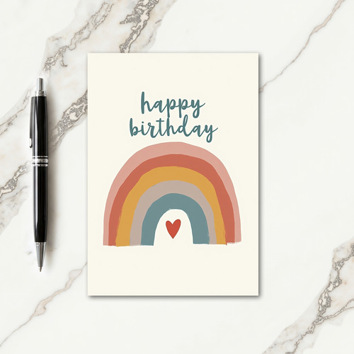 Joyful Rainbow Heart Card