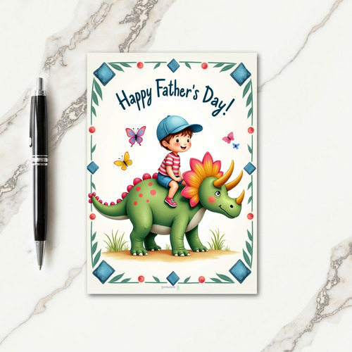 Joyful Reptile Fathers Day Card