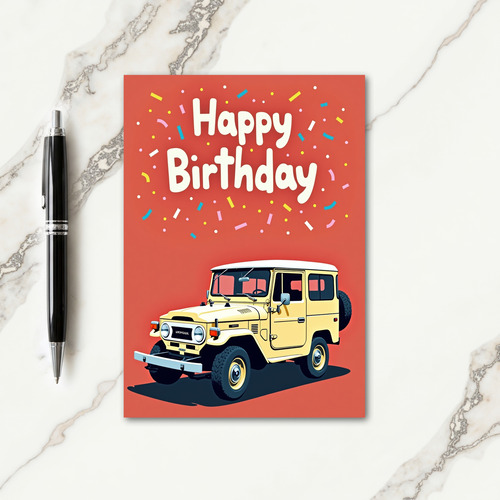 Joyful Retro Vehicle Card
