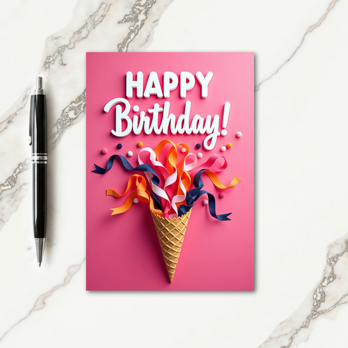 Joyful Ribbon Burst Card