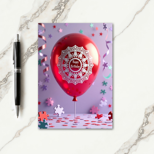 Joyful Ruby Balloon Card