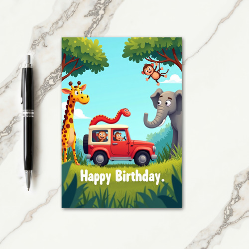 Joyful Safari Birthday Card