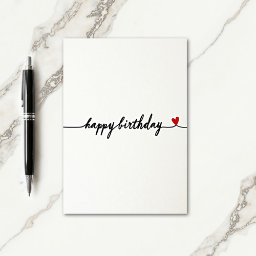 Joyful Script Heart Card