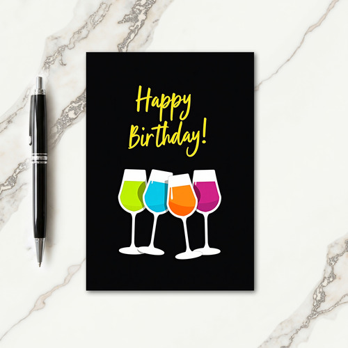 Joyful Scripted Glasses Card