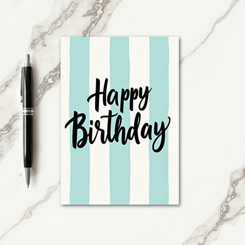Joyful Scripted Stripes Card