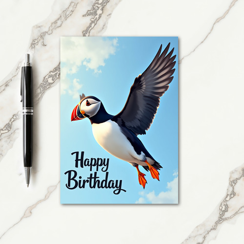 Joyful Seabird Flight Card