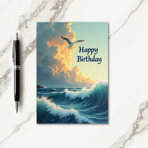 Joyful Seascape Birthday Card