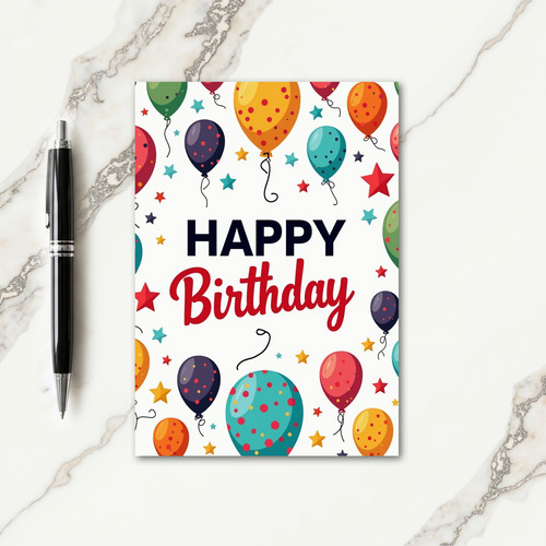 Joyful Shapes Birthday Card