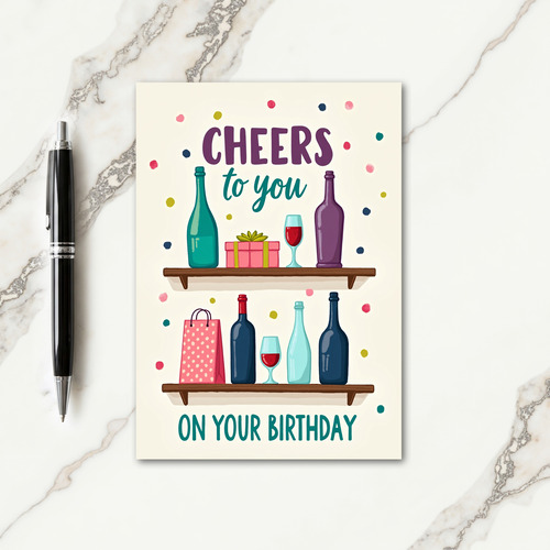Joyful Shelf Bottles Card
