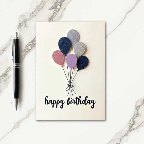 Joyful Shimmering Balloons Card
