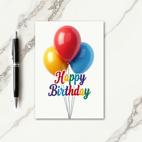 Joyful Shiny Balloon Card