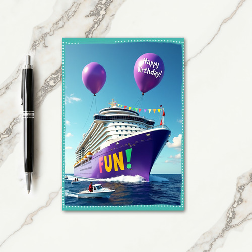 Joyful Ship Birthday Card