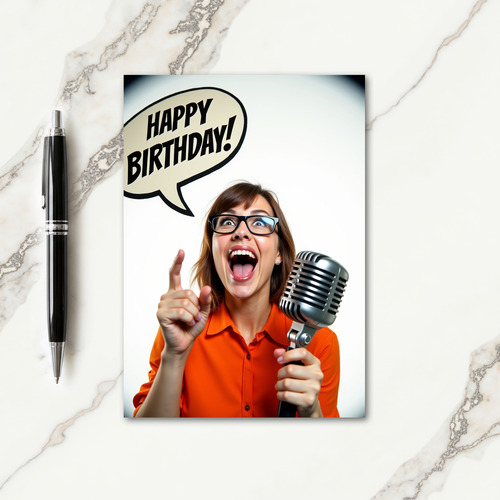 Joyful Shouting Birthday Card
