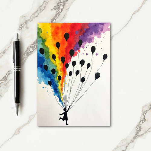 Joyful Silhouette Birthday Card