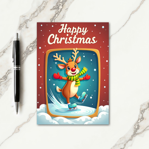 Joyful Skater Christmas Card thumbnail