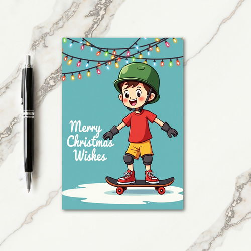 Joyful Skaters Christmas Card