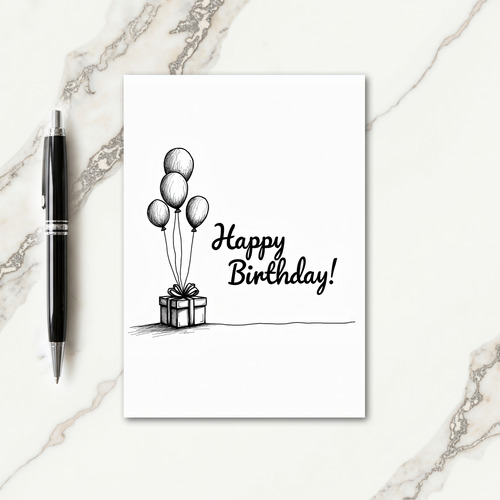 Joyful Sketch Birthday Card