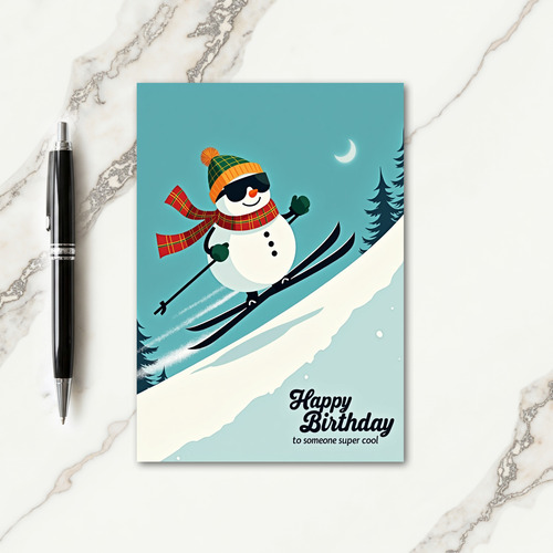 Joyful Ski Birthday Card