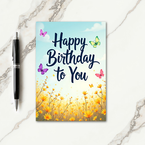 Joyful Sky Birthday Card