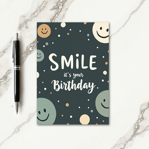 Joyful Smile Circles Birthday Card