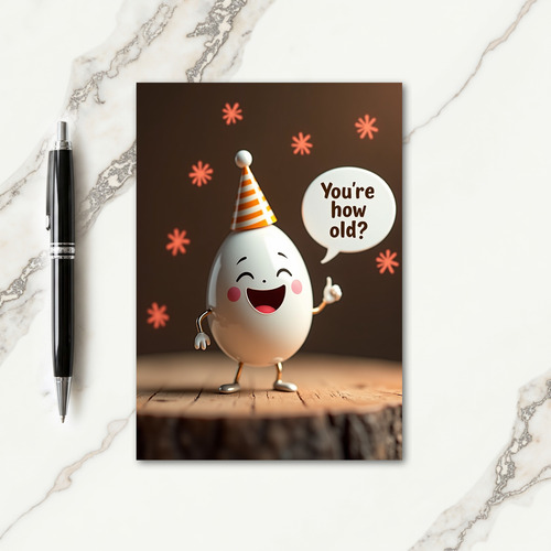 Joyful Smiling Figure Birthday Card