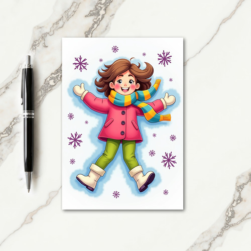 Joyful Snow Angel Christmas Card