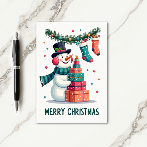 Joyful Snowman Gifts Card