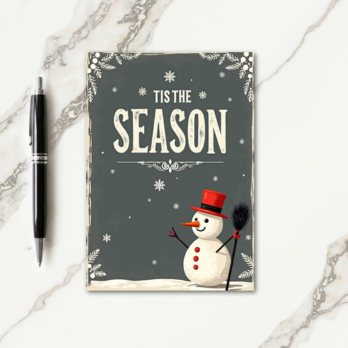 Joyful Snowman Holiday Card