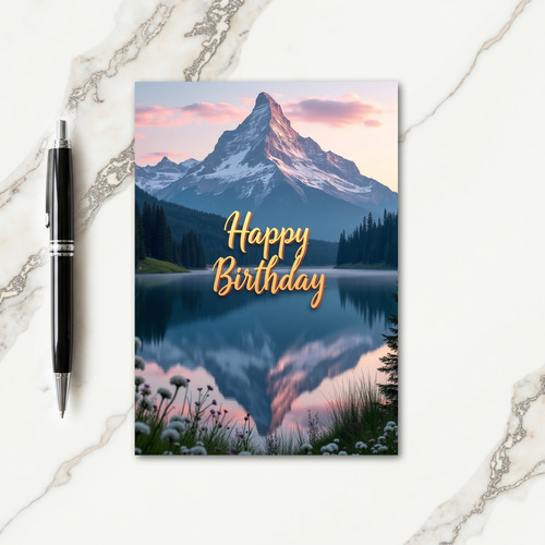 Joyful Snowy Mountain Card