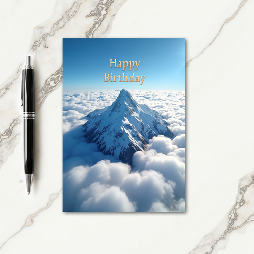 Joyful Snowy Peak Card