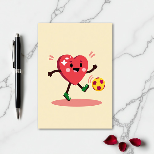 Joyful Soccer Heart Card