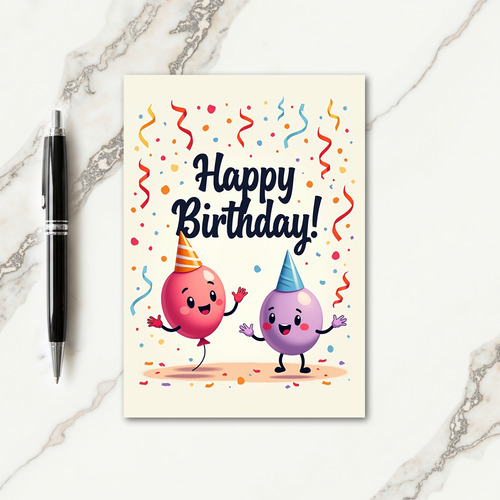 Joyful Sphere Pals Birthday Card