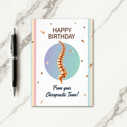 Joyful Spine Art Birthday Card