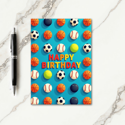 Joyful Sports Ball Card