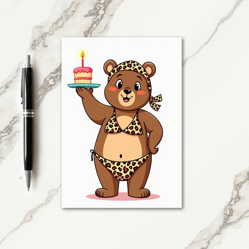 Joyful Spotted Bear Card