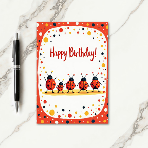 Joyful Spotted Bugs Card