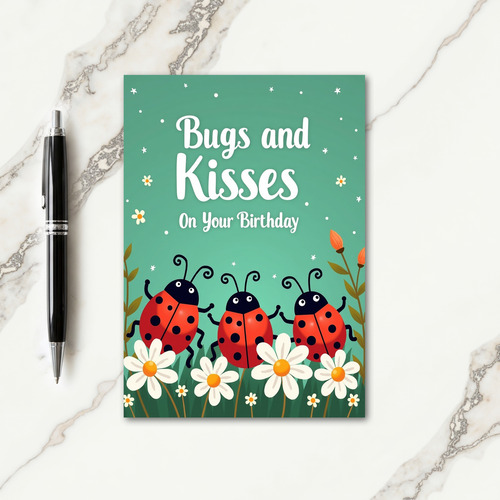 Joyful Spotted Insects Birthday Card