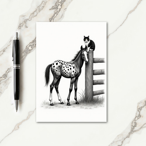 Joyful Spotted Pony Birthday Card