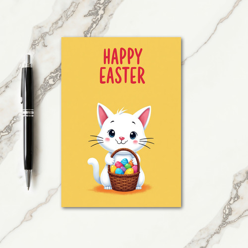 Joyful Spring Feline Friend Card