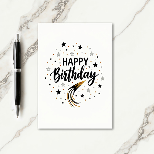 Joyful Star Trail Birthday Card