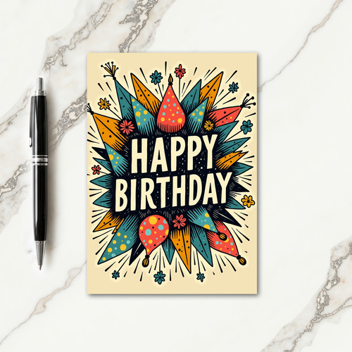 Joyful Starburst Birthday Card