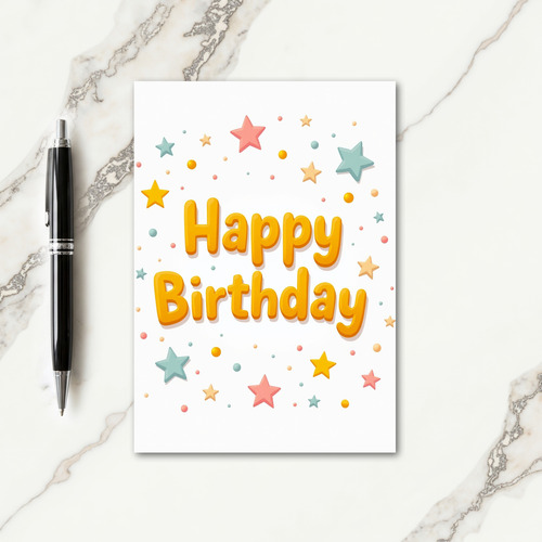 Joyful Starry Birthday Card