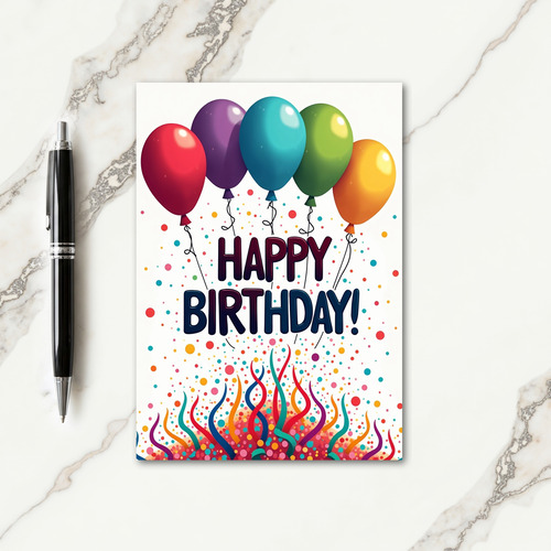 Joyful Streamer Burst Card