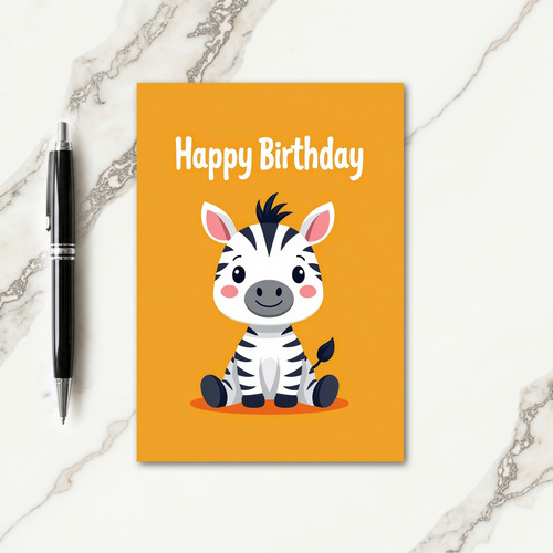 Joyful Striped Animal Card