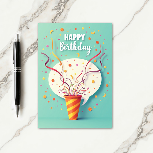 Joyful Striped Birthday Card
