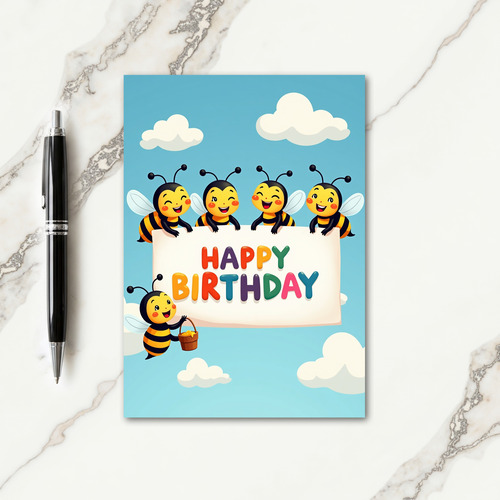 Joyful Striped Figures Card