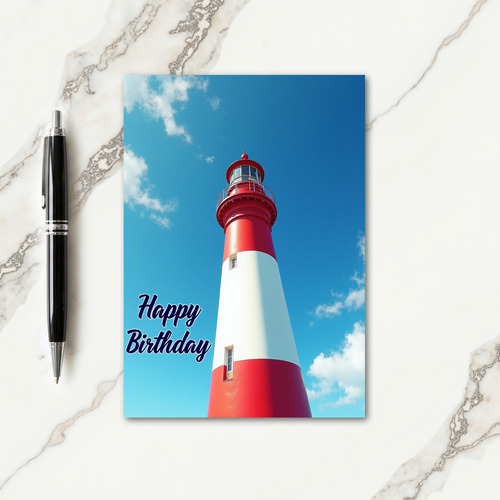 Joyful Striped Tower Card
