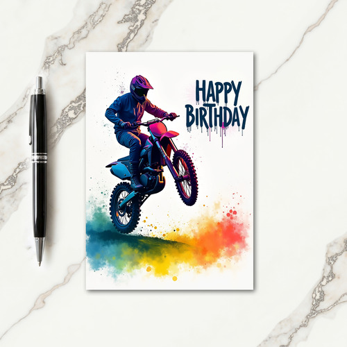Joyful Stunt Rider Card
